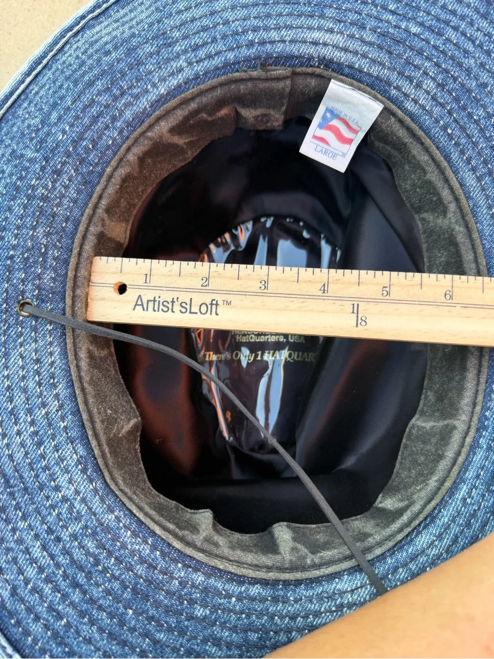 Vintage Denim Bucket Hat by Henschel Large